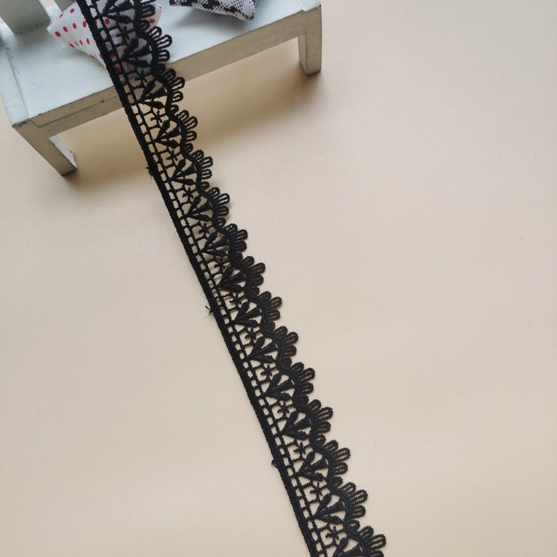 Hot Selling Embroidery Lace Ribbons White Color Beads Trims New Sewing Lace Trims Clothes Decorative Lace Trimmings