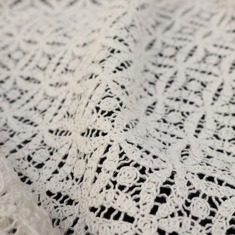 Wholesale White Embroidery Delicate Cotton Flower Car Bone Border Lace Trim For Wedding Dress