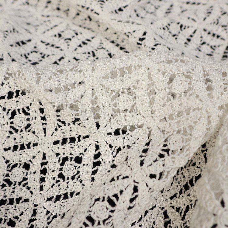 Wholesale White Embroidery Delicate Cotton Flower Car Bone Border Lace Trim For Wedding Dress