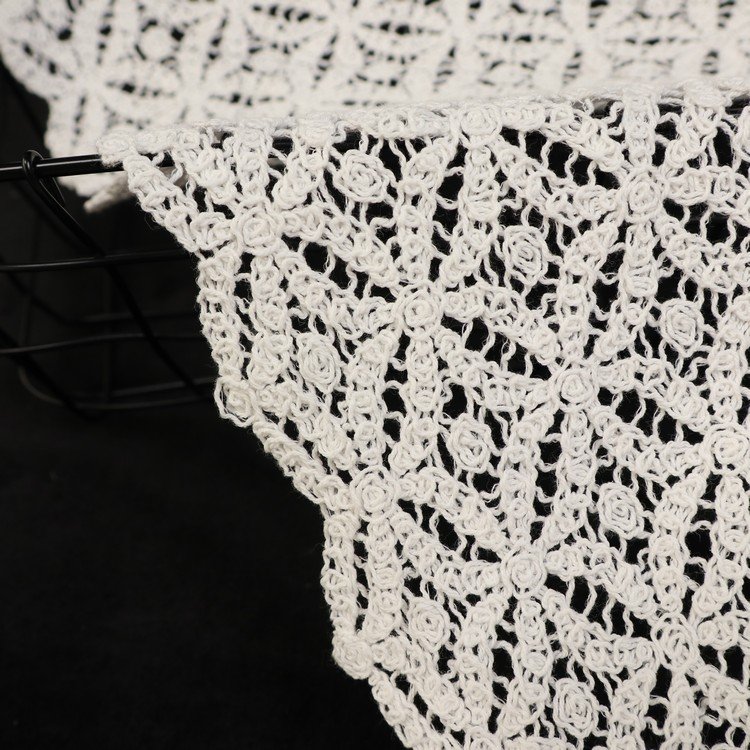 Wholesale White Embroidery Delicate Cotton Flower Car Bone Border Lace Trim For Wedding Dress