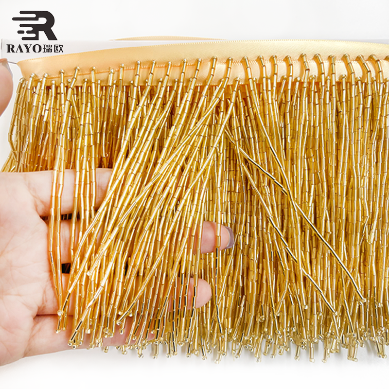 Top Sales 100% Crystal Gold Fringe Bead Trim by Yards Excellent for Dress Shoes Bags Nail Art Decoration Excellent Feedback