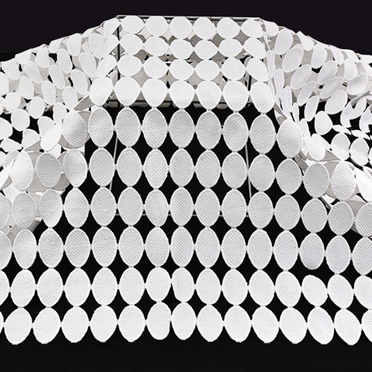 Fancy Design Polyester Embroidery White Guipure Chemical Lace Trim For Decoration Fabric Trim Embroidered Lace