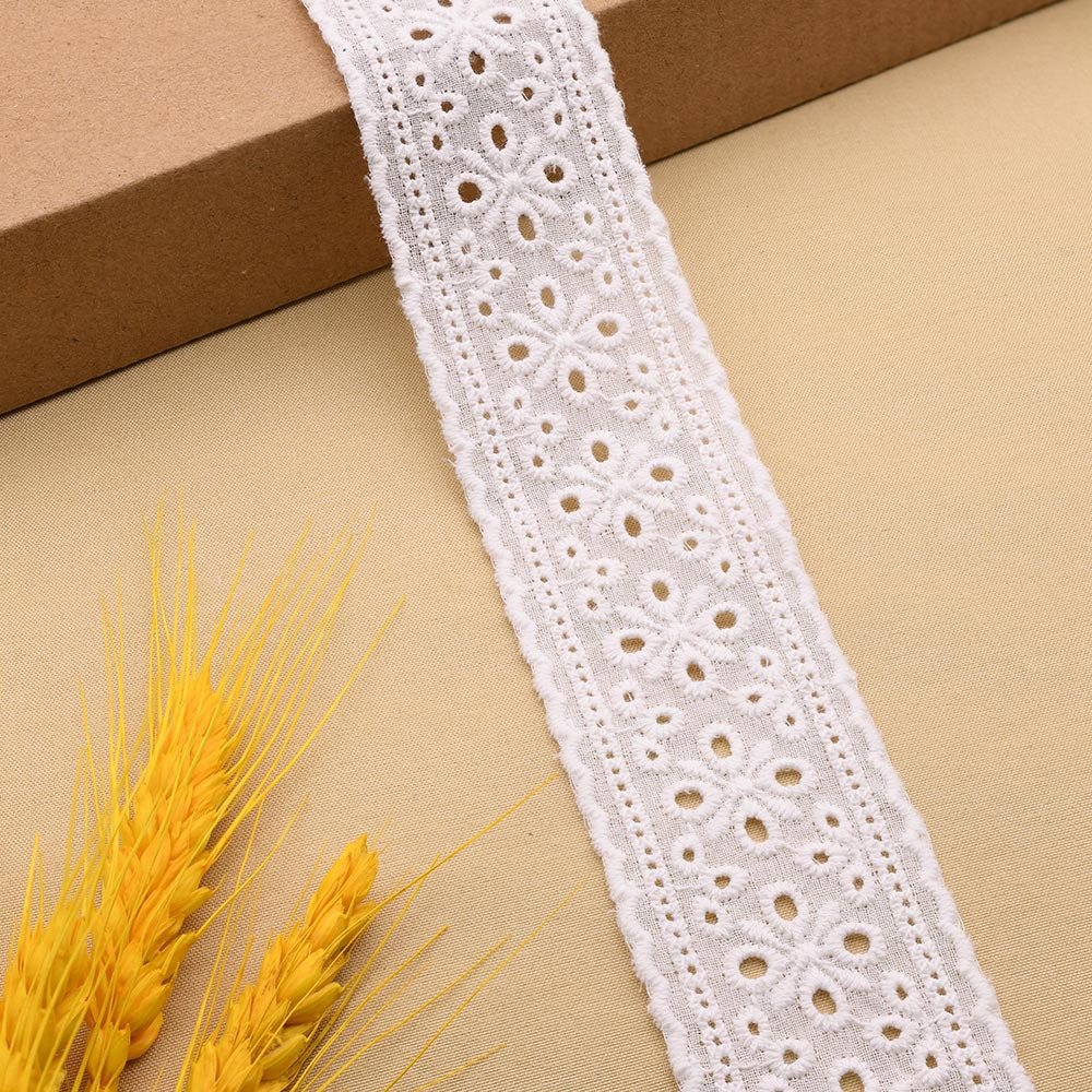 Customize Fabric 100% cotton high quality cord lace fabric Perforated Hollow Floral Embroidery Guipure Lace Trim Ribbon for bra