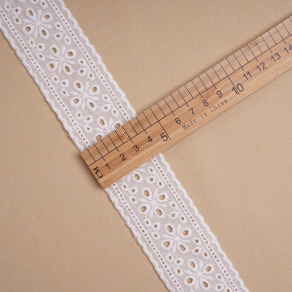 Customize Fabric 100% cotton high quality cord lace fabric Perforated Hollow Floral Embroidery Guipure Lace Trim Ribbon for bra