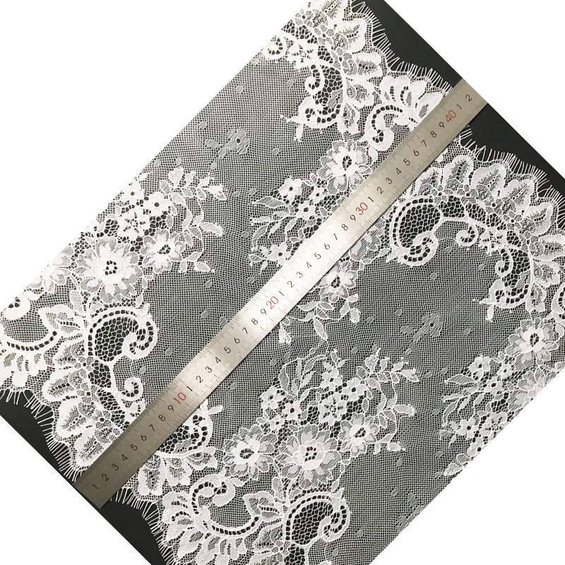 10 inches elegant eyelash lace fabric trim for skirt