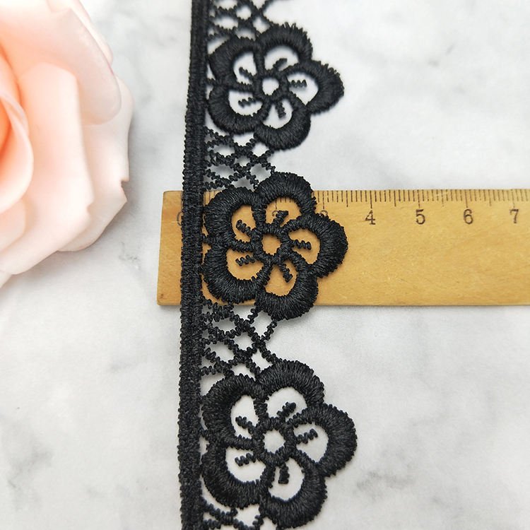 High Quality Luxury Lace Trim Water Soluble Flower Lace Wedding Dress Decorative Lace XYJB18