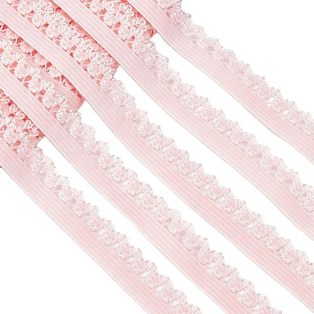 Lace Ribbon Frilly Elastic Headbands Underwear Elastic Edge Stretch Colored Elastic Lace Trim for Sewing Hair Tie Lingerie