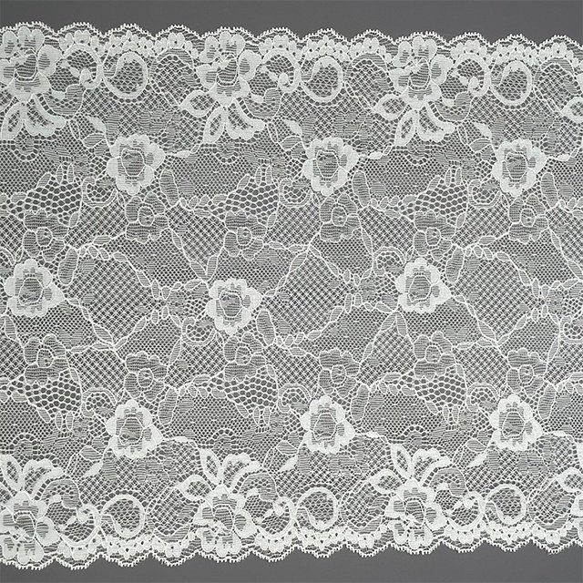 TUTON Top Quality Custom French Elastic Lace 28.5 CM Trim Wholesale For Lingerie