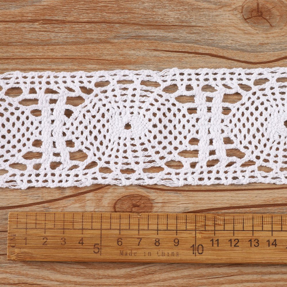 Fancy ladies reproducible white 95% cotton 5% polyester lace border lace trim for clothing