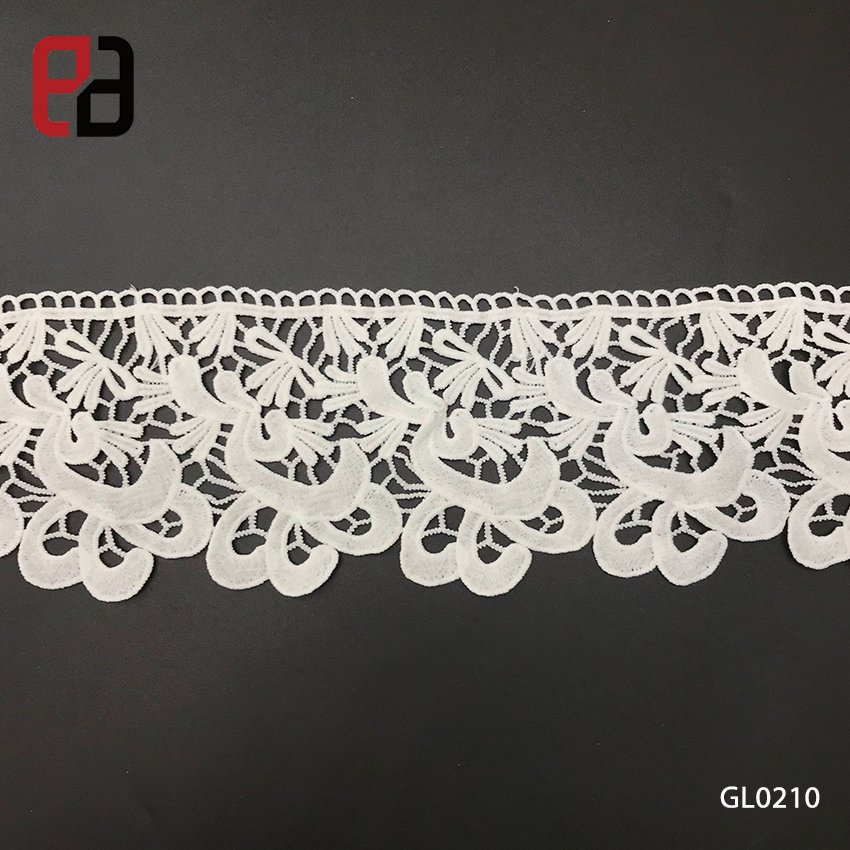 Water Soluble Crocheted Lace Trimming for Home Textile Decoration DIY Design