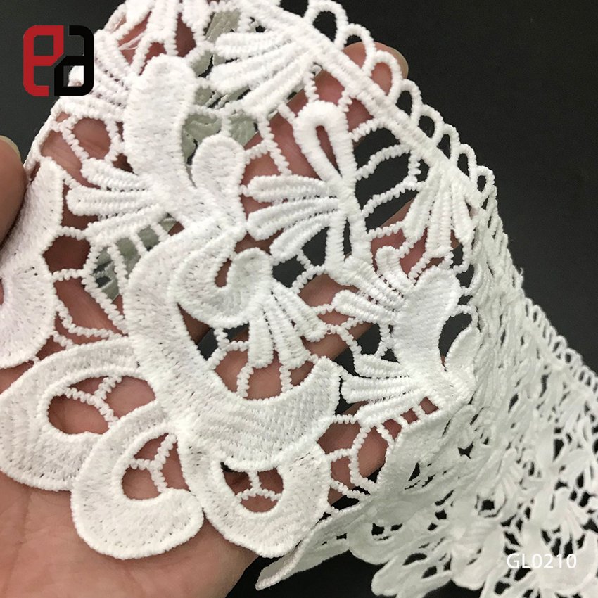 Water Soluble Crocheted Lace Trimming for Home Textile Decoration DIY Design
