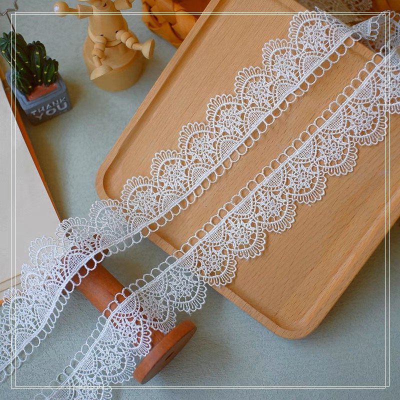 Wholesale Hollow Embroidery Lace Trim Lace Clothing Embroidery Fabric Elegant Sustainable Real Silver 3d Embossed Embroidery