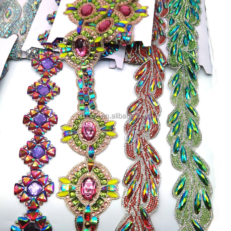 Wholesale Custom Bling Crystal Diamond Trim Silver Hot Fix Rhinestone Trim Tape