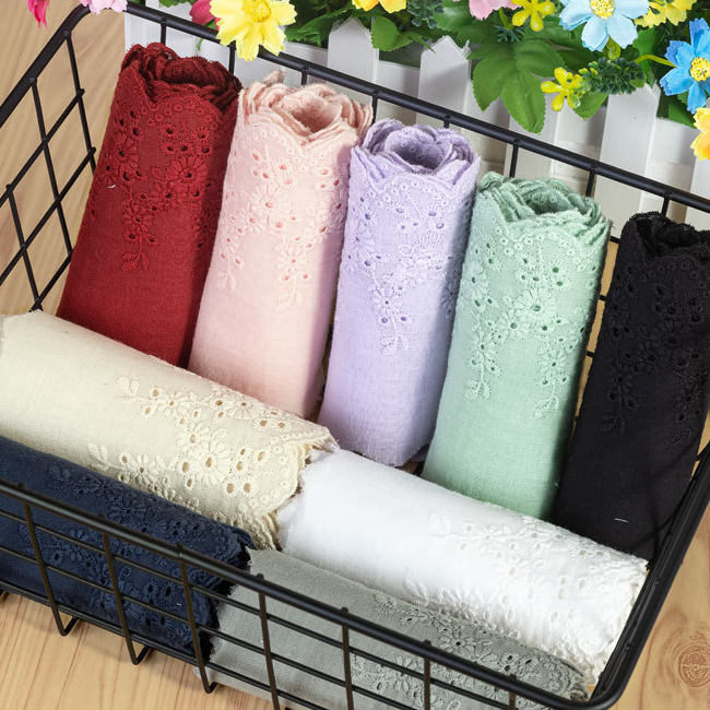 In-stock Factory Direct sale Multicolor Cotton Embroidered Lace Trim