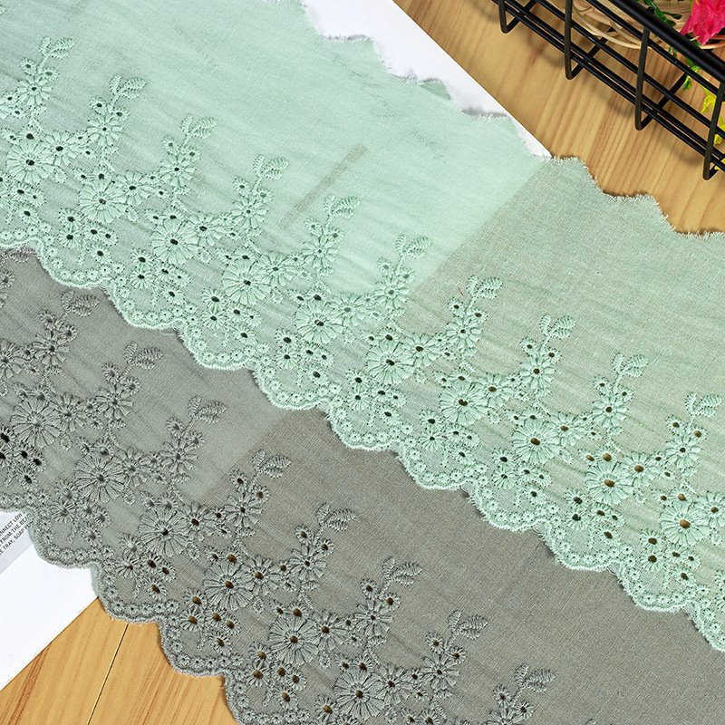 In-stock Factory Direct sale Multicolor Cotton Embroidered Lace Trim