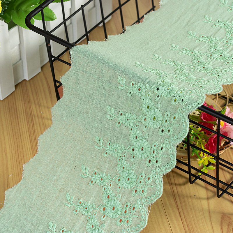 In-stock Factory Direct sale Multicolor Cotton Embroidered Lace Trim