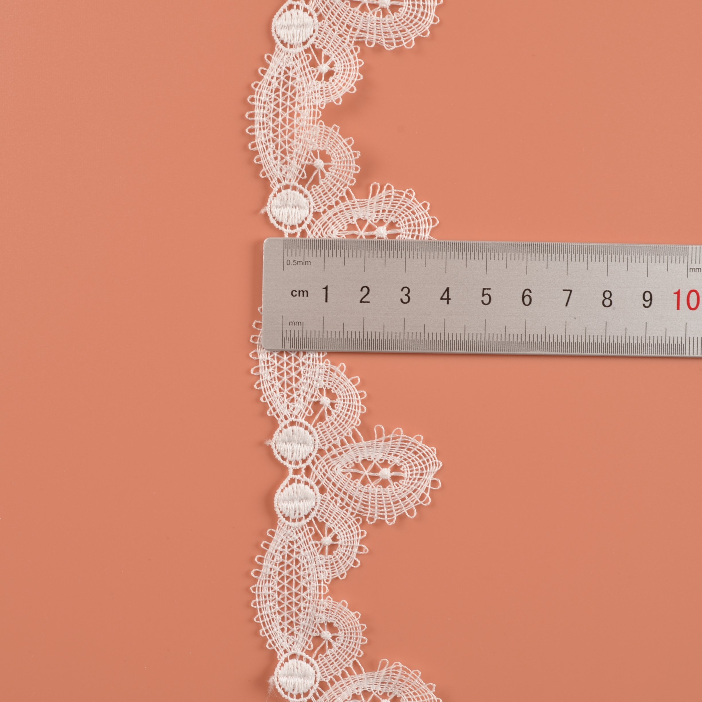 In Stock Hot Selling Embroidery Lace Trim polyester white lace for wedding dress