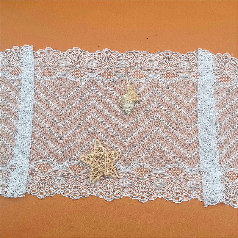 Wholesale High Quality French Lace Trim Elastic Nylon Spandex Lace Fabric for Women's Lingerie Yard Roll Pattern Decorative Use
