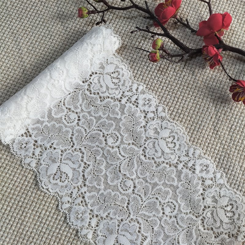 E3117 15cm Stretch Elastic Lace Trim cotton lace fabric lace flowers bridal wedding dress tulle net lacetrim