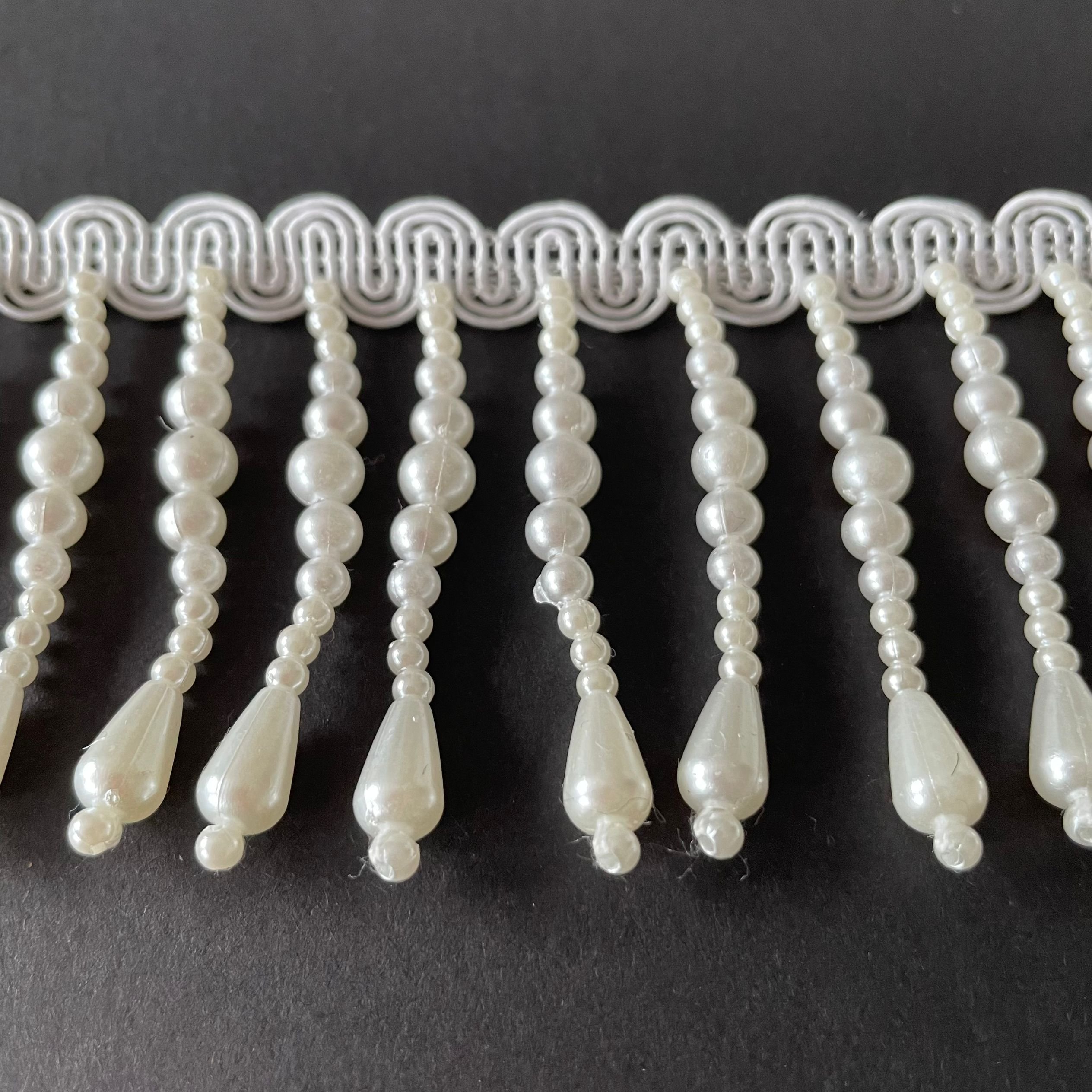 Wholesale 5.5cm tassel fringe beaded trim for curtains