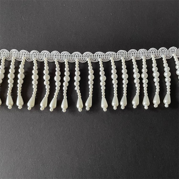 Wholesale 5.5cm tassel fringe beaded trim for curtains