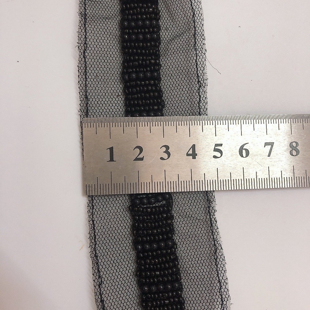 Fashionable embroidered beaded mesh lace trim clothing DIY accessories LT2483B
