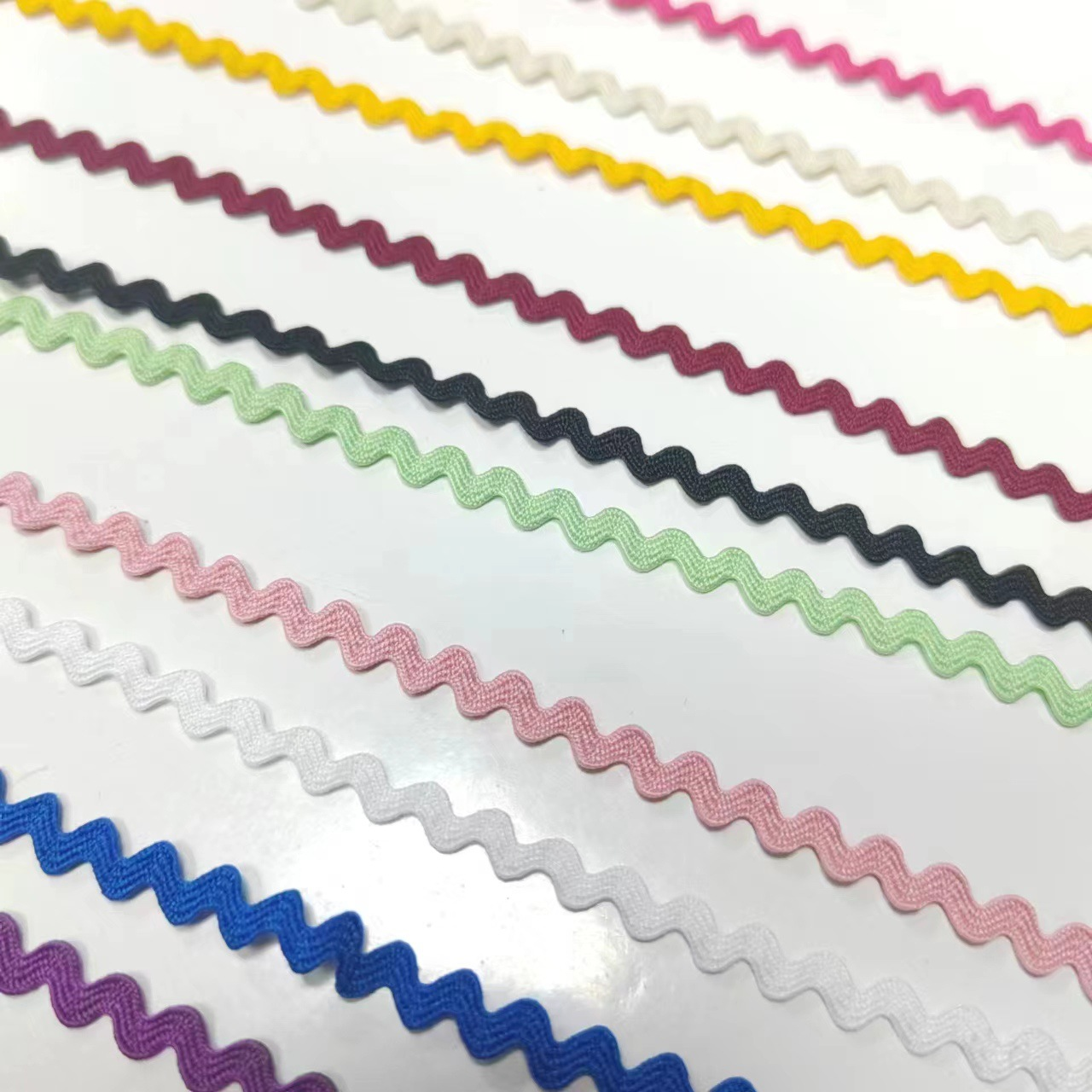 Custom 26color 5mm Polyester Widely Garment Ric Rac Trim Wholesale Zig Zag Trim
