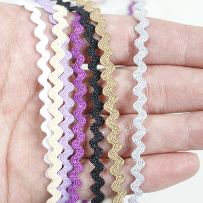 Custom 26color 5mm Polyester Widely Garment Ric Rac Trim Wholesale Zig Zag Trim