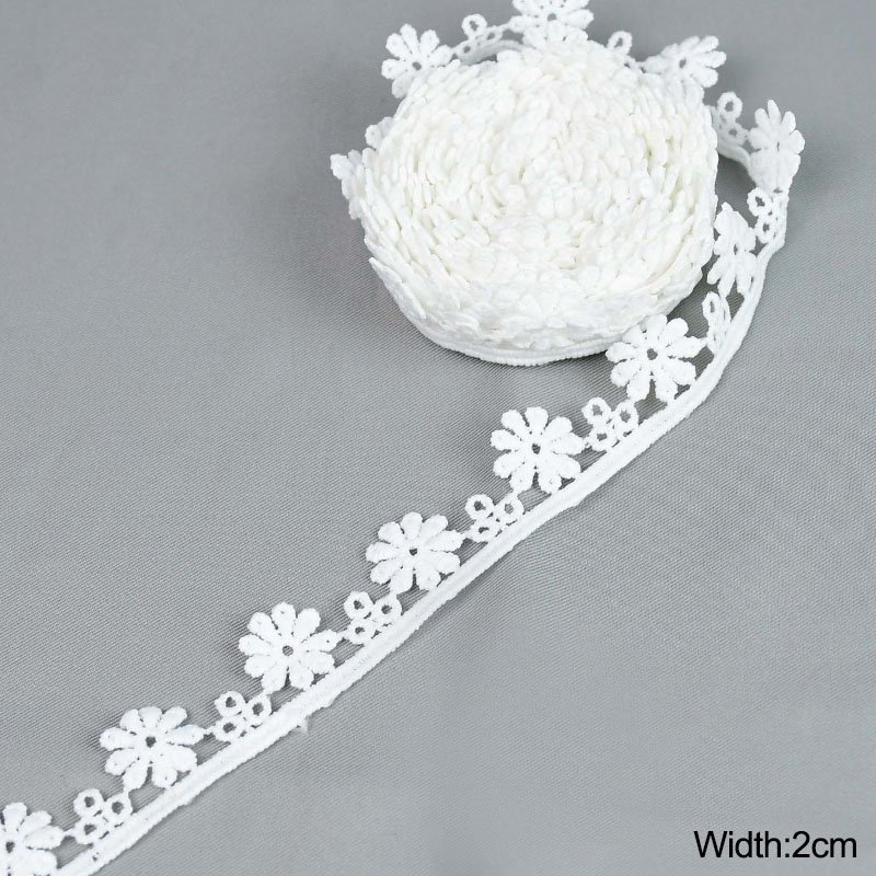 Factory Supply milk silk Embroidery Trim Water Soluble Laces White Guipure Lace For Wedding Dress diy handmade