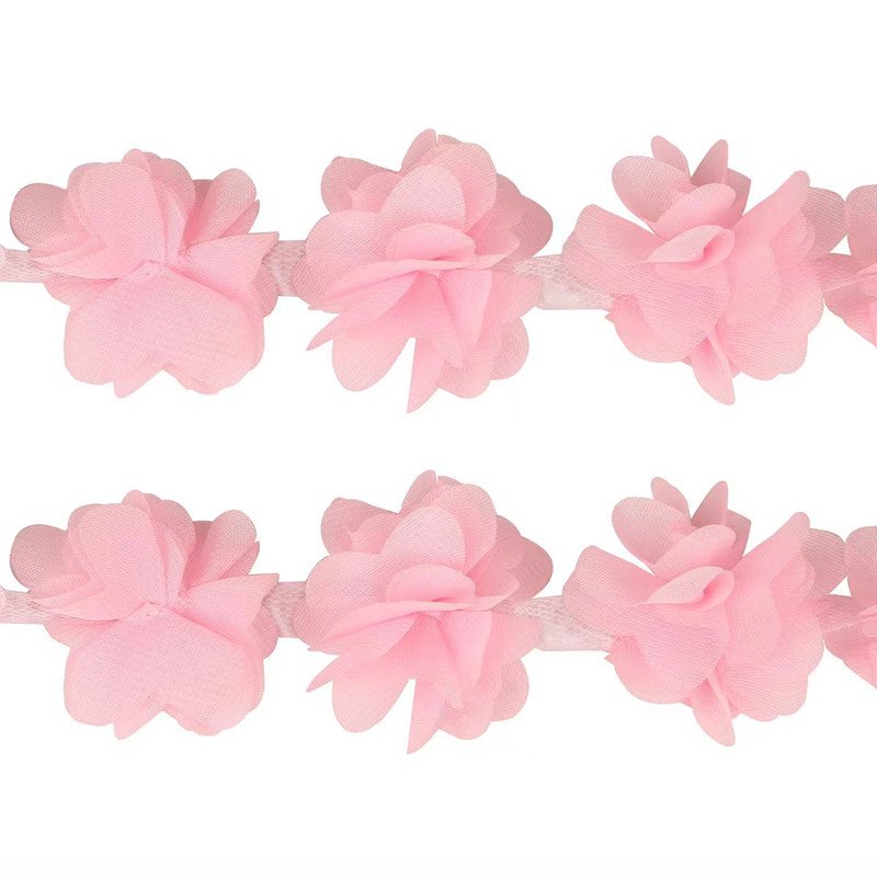 Hot sale 5cm embroidered chiffon handmade lace clothing accessories shoes flower 3D lace trim