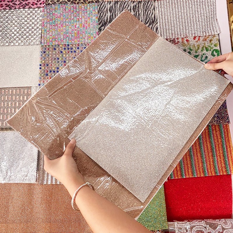 Wholesale SS6 Rhinestone Sheet Self Adhesive 40*48 cm Multiple Colors Crystal Diamond Ribbon Trim Sheet For Crafts Decoration