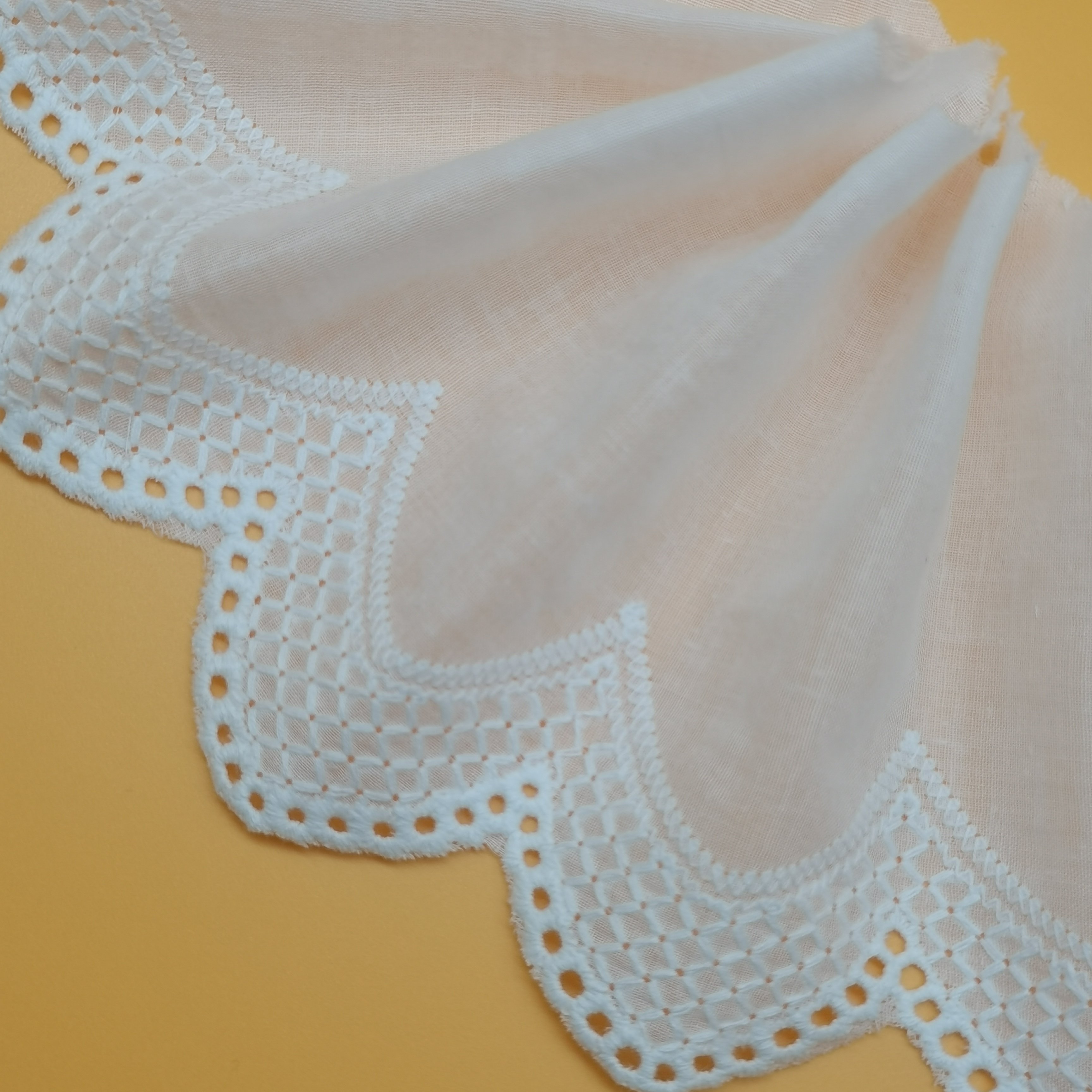 Wholesale sales pure cotton embroidered lace Lolita kids' skirt cuff lace trim
