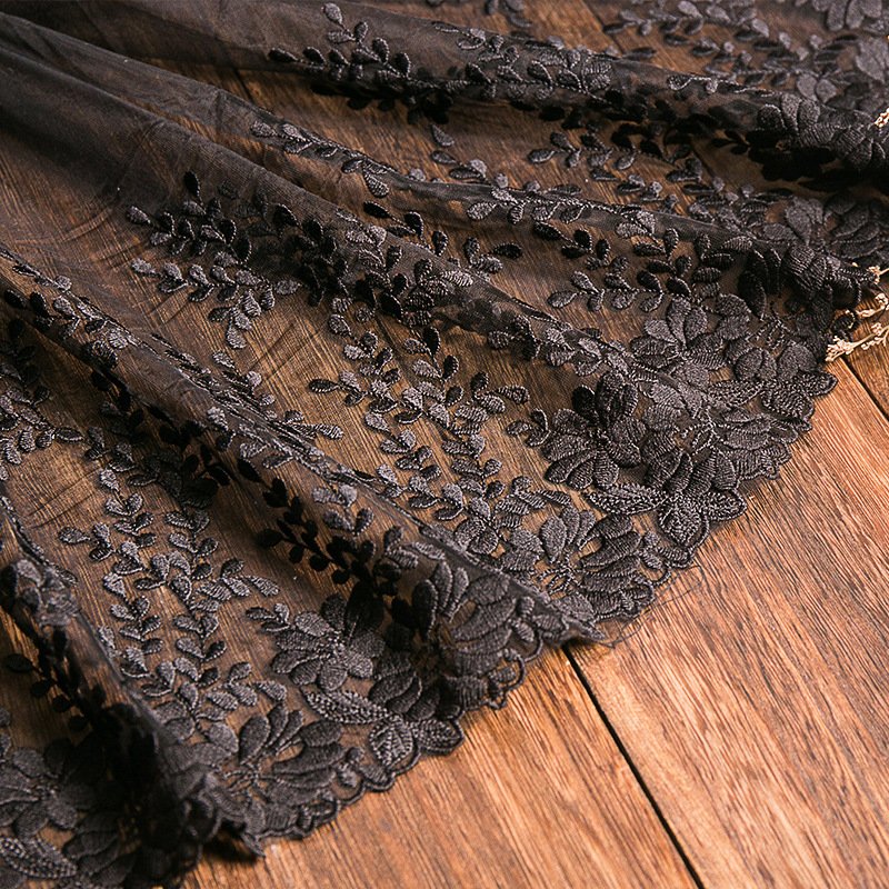 Custom Luxurious Jacquard Mesh Cotton Tulle Textile Lace Trim Pink Flower Embroidery Fabric Lace Trimming For Wedding Dress