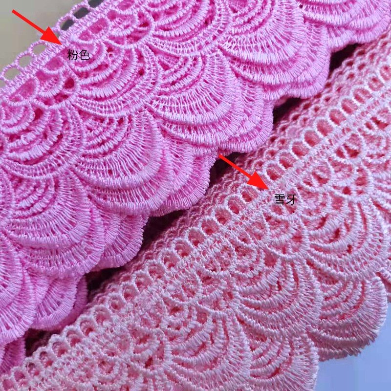 Custom 6 Inch To 14 Inch Guipure Lace 3d Embroidery Lace Fabric Wide Floral Chemical Flower Venice Lace Trim White Black Red