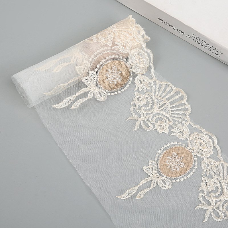 Wholesale Embroidered Mesh Lace Polyester Yarn Diverse Patterns Of Flower Droplets Suitable Textile Curtains Toys Clothing