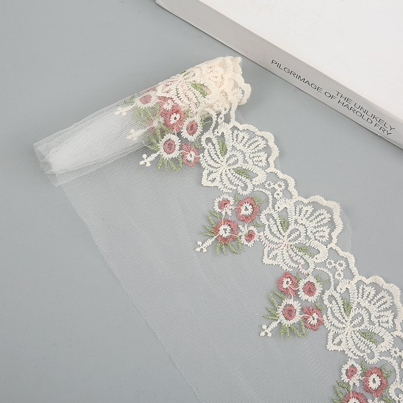 Wholesale Embroidered Mesh Lace Polyester Yarn Diverse Patterns Of Flower Droplets Suitable Textile Curtains Toys Clothing