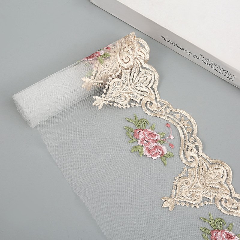 Wholesale Embroidered Mesh Lace Polyester Yarn Diverse Patterns Of Flower Droplets Suitable Textile Curtains Toys Clothing