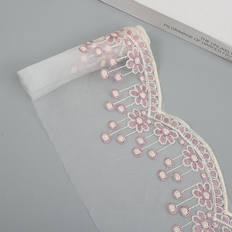 Wholesale Embroidered Mesh Lace Polyester Yarn Diverse Patterns Of Flower Droplets Suitable Textile Curtains Toys Clothing