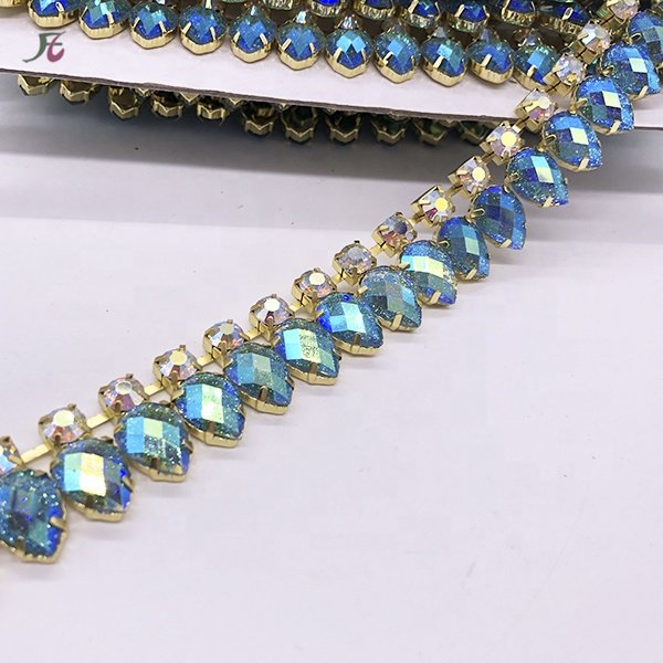 Factory customized carnival trim clear AB rhinestone trims and garment accessories ( Accept Custom )