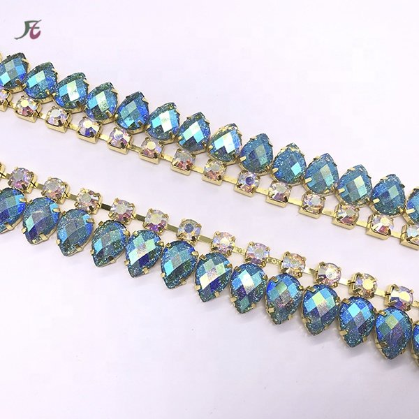 Factory customized carnival trim clear AB rhinestone trims and garment accessories ( Accept Custom )