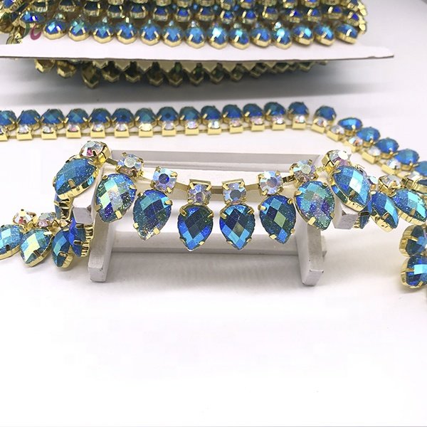 Factory customized carnival trim clear AB rhinestone trims and garment accessories ( Accept Custom )