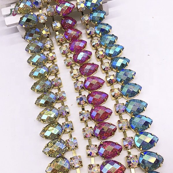 Factory customized carnival trim clear AB rhinestone trims and garment accessories ( Accept Custom )