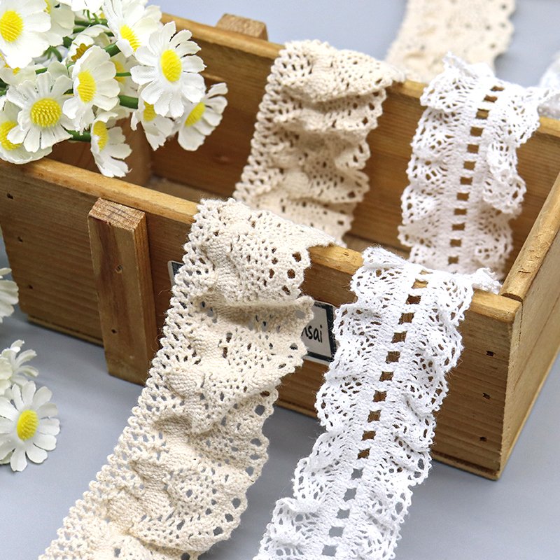Custom Fancy stretch lace trim elastic eyelet vintage eco friendly crochet lace trim for garment