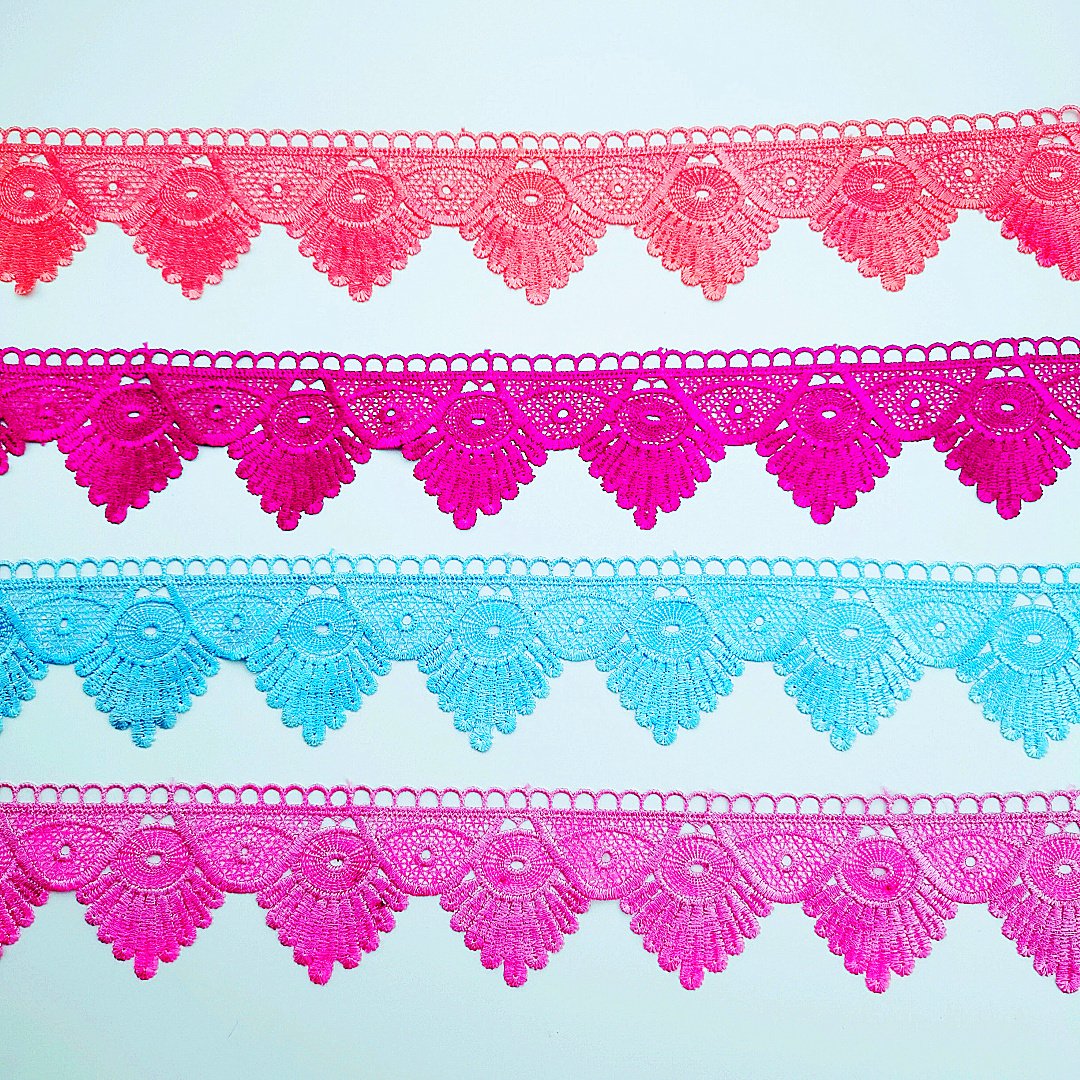 Hot Sale Wholesale New Professional Polyester Chemical Flower Fabric Lace Embroidery Trim