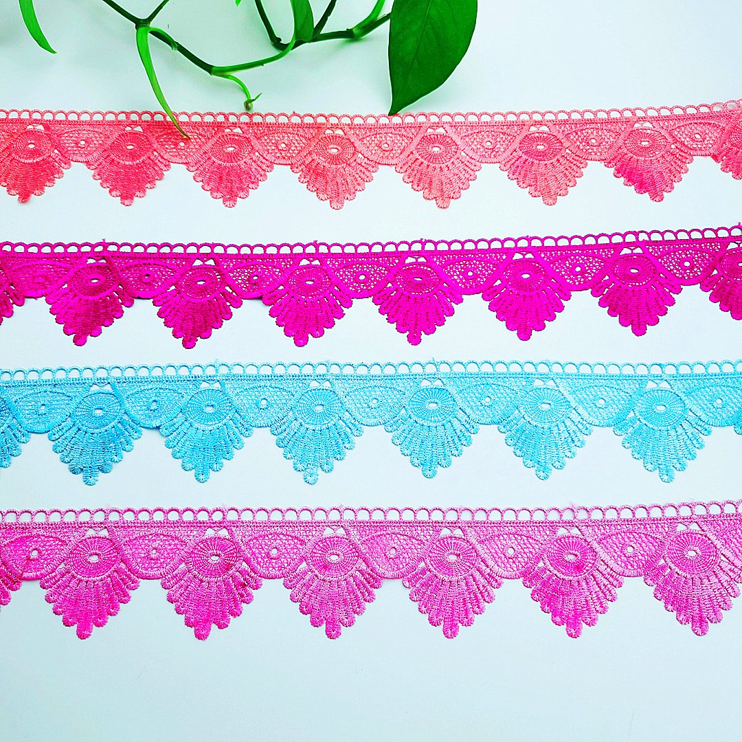 Hot Sale Wholesale New Professional Polyester Chemical Flower Fabric Lace Embroidery Trim