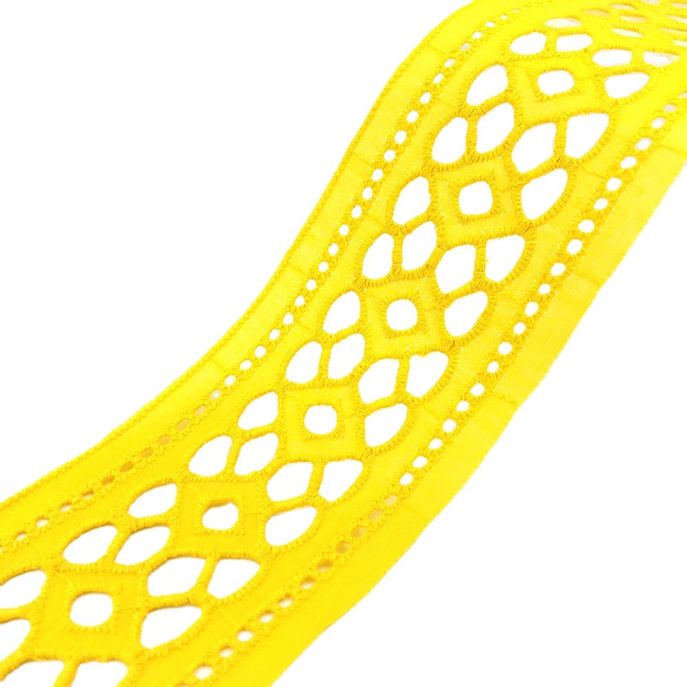 2021 new design beautiful yellow africa cotton african embroidery dry lace