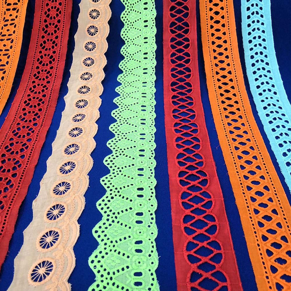 2021 new design beautiful yellow africa cotton african embroidery dry lace