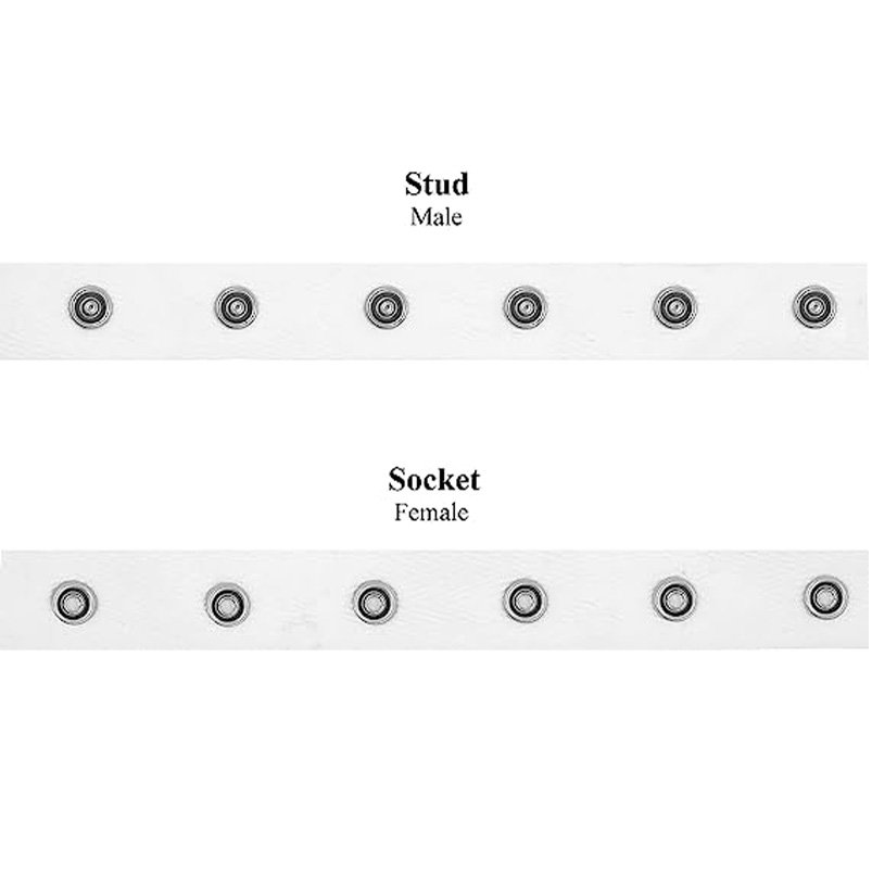 Metal Snap Tape for Sewing by Yard Navy Blue Cotton Trim Baby Snaps for Sewing Fastener Strips Tape for Baby Clothes