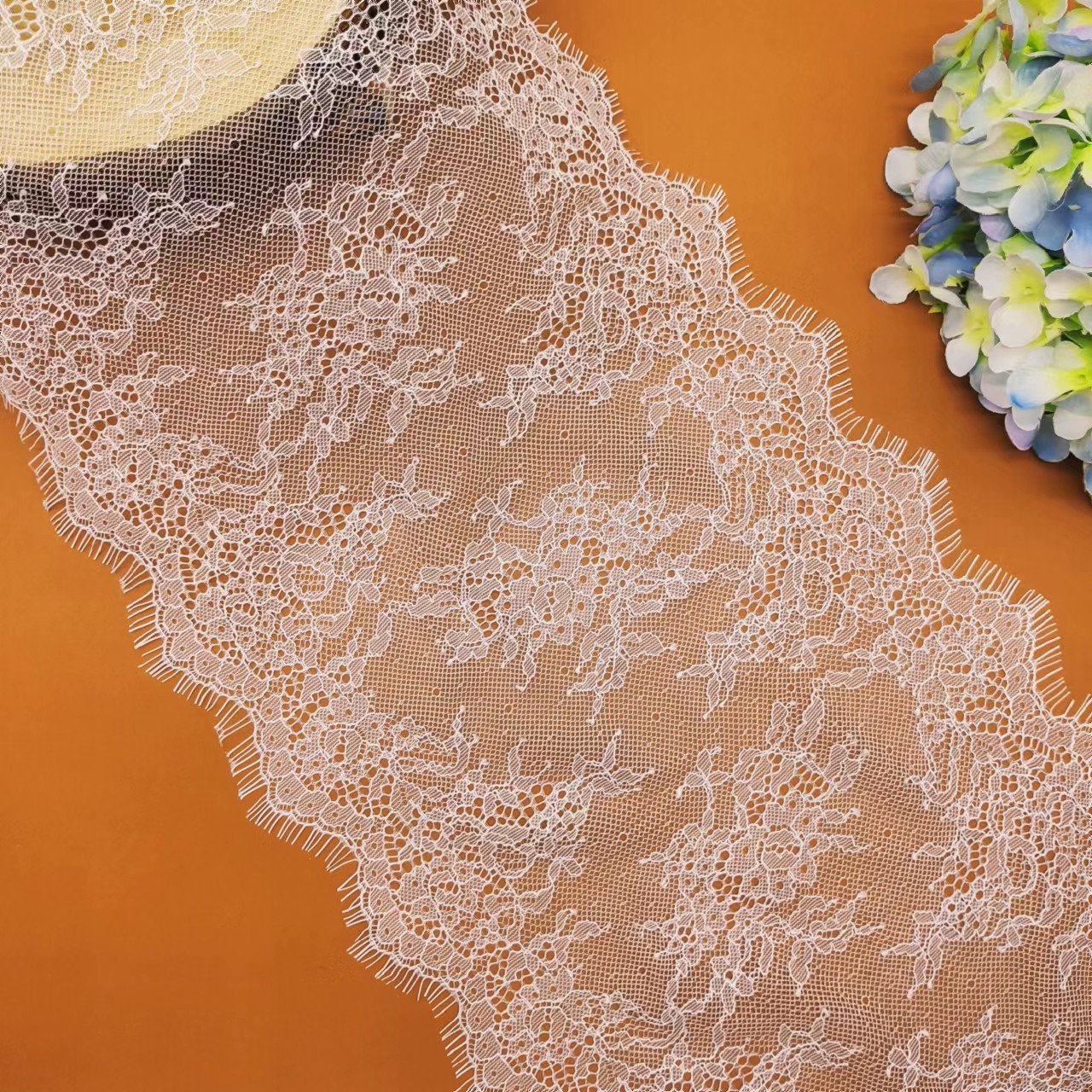 High Quality Nylon Eyelash Lace Fabric Non-Elastic Factory Direct New Hot Selling Design for Accessories Stock