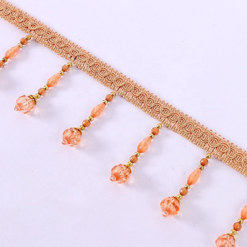 8 color options crystal curtain tassel fringe trimmings